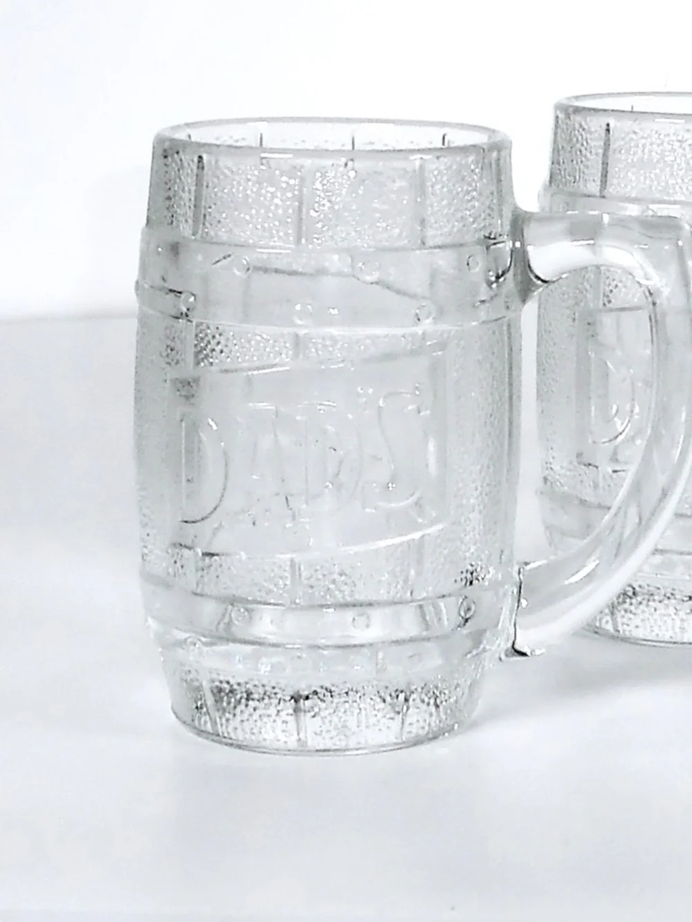 4 Set VTG 50s 60s Dad's Root Beer Heavy Glass Barrel Shaped Mug 5.25